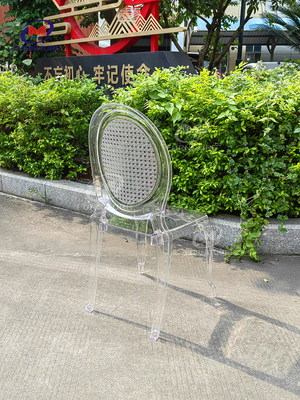 Transparent Resin Round Back Chair Tiffany Chiavari Chairs For Banquet Wedding Party